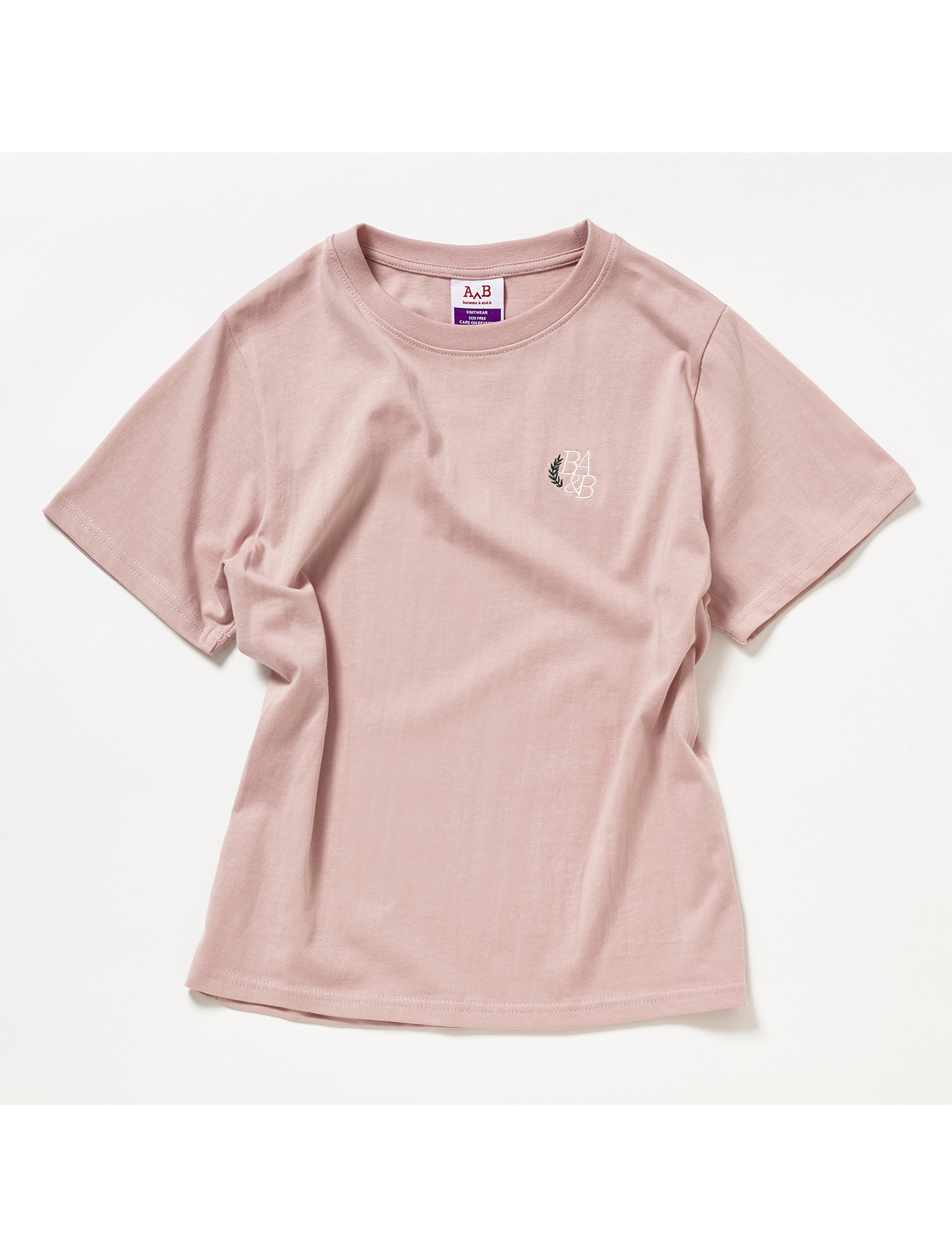 레귤러 핏 스몰 로고 티셔츠 [핑크]