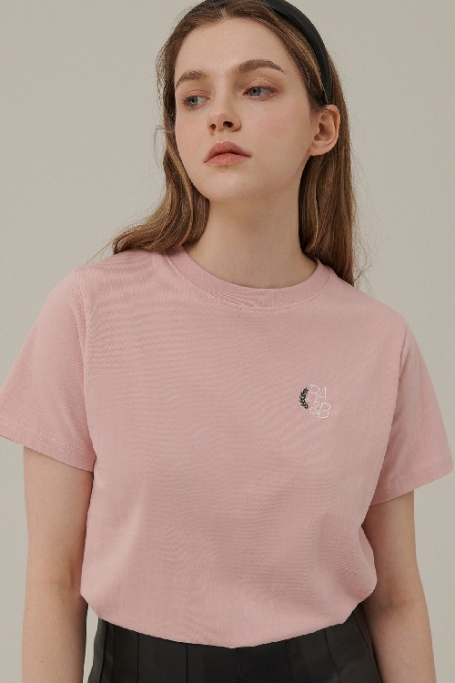 레귤러 핏 스몰 로고 티셔츠 [핑크]